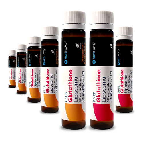 Glutathion Taste-Test Liposomal | 5 x 10 ml mit & 2 x 10 ml ohne Aroma