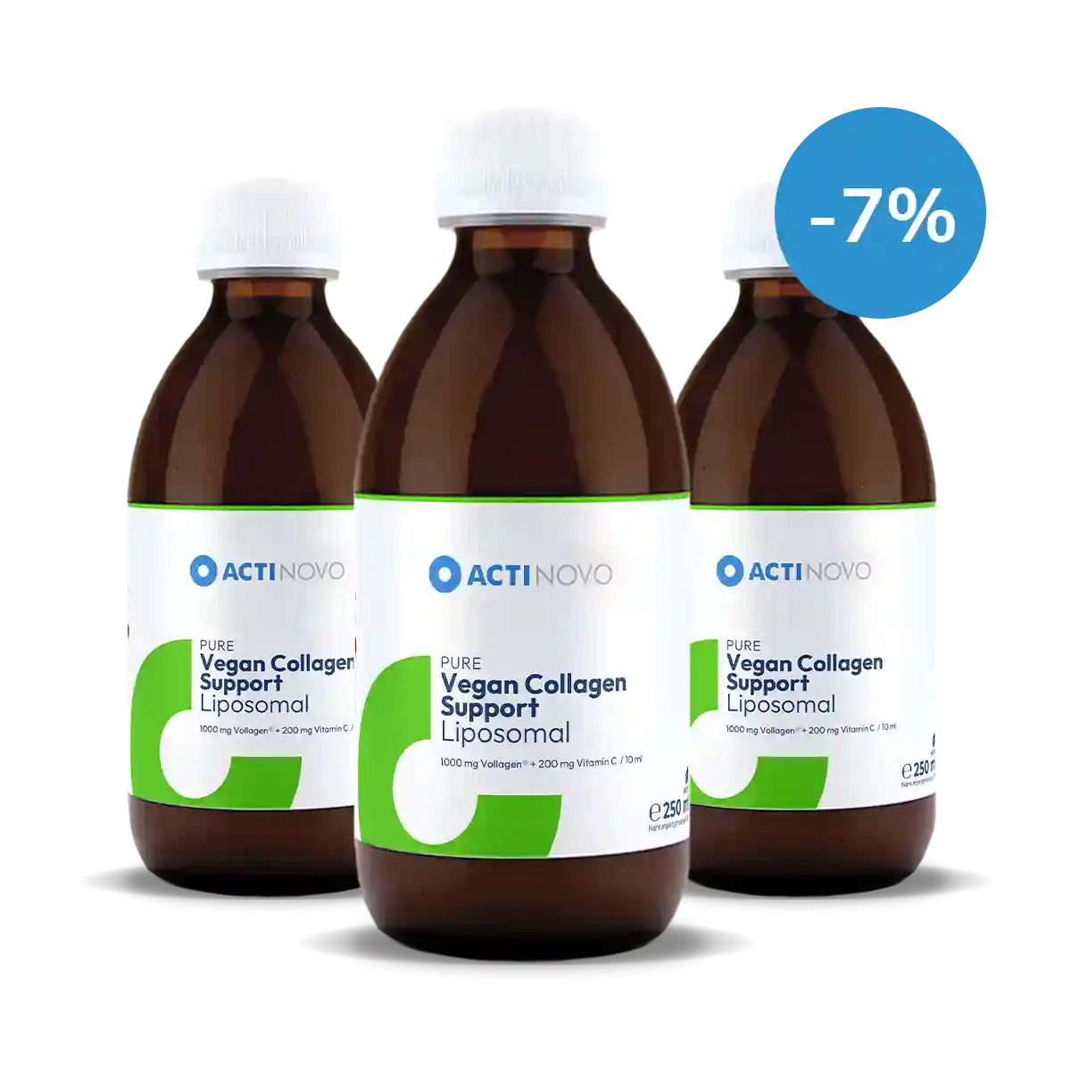 3x supporto di collagene vegano liposomiale