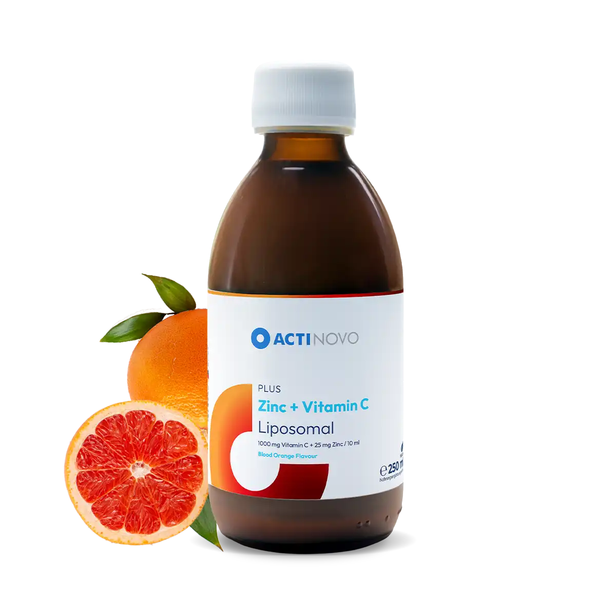 Liposomal Zinc + Vitamin C | Blood Orange | 250 ml | ActiNovo
